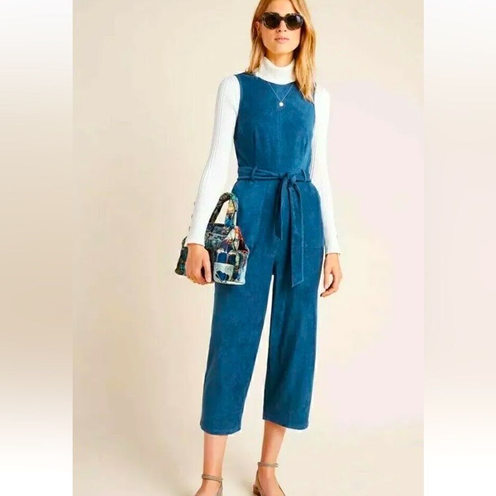Anthropologie faux suede jumpsuit NWT